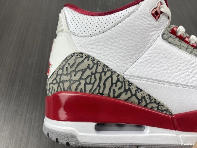 HYPE Cardinal Red CT8532-126 Jordan 3 Retro 0812